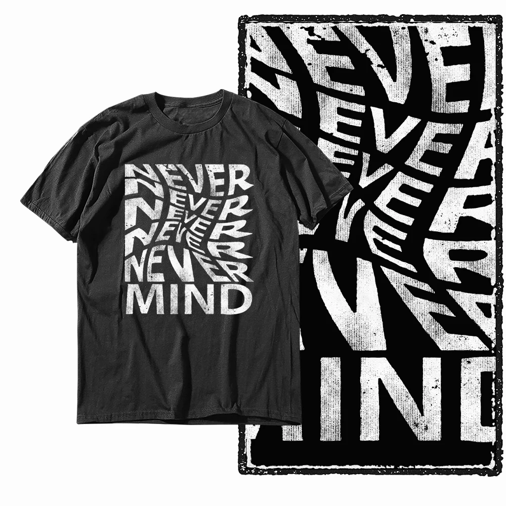 Vintage Streetwear Words Print Men T-Shirt Big Size Cotton Creative Men Tshirt Retro Cool Men T-Shirt Novety Tee Shirt G86