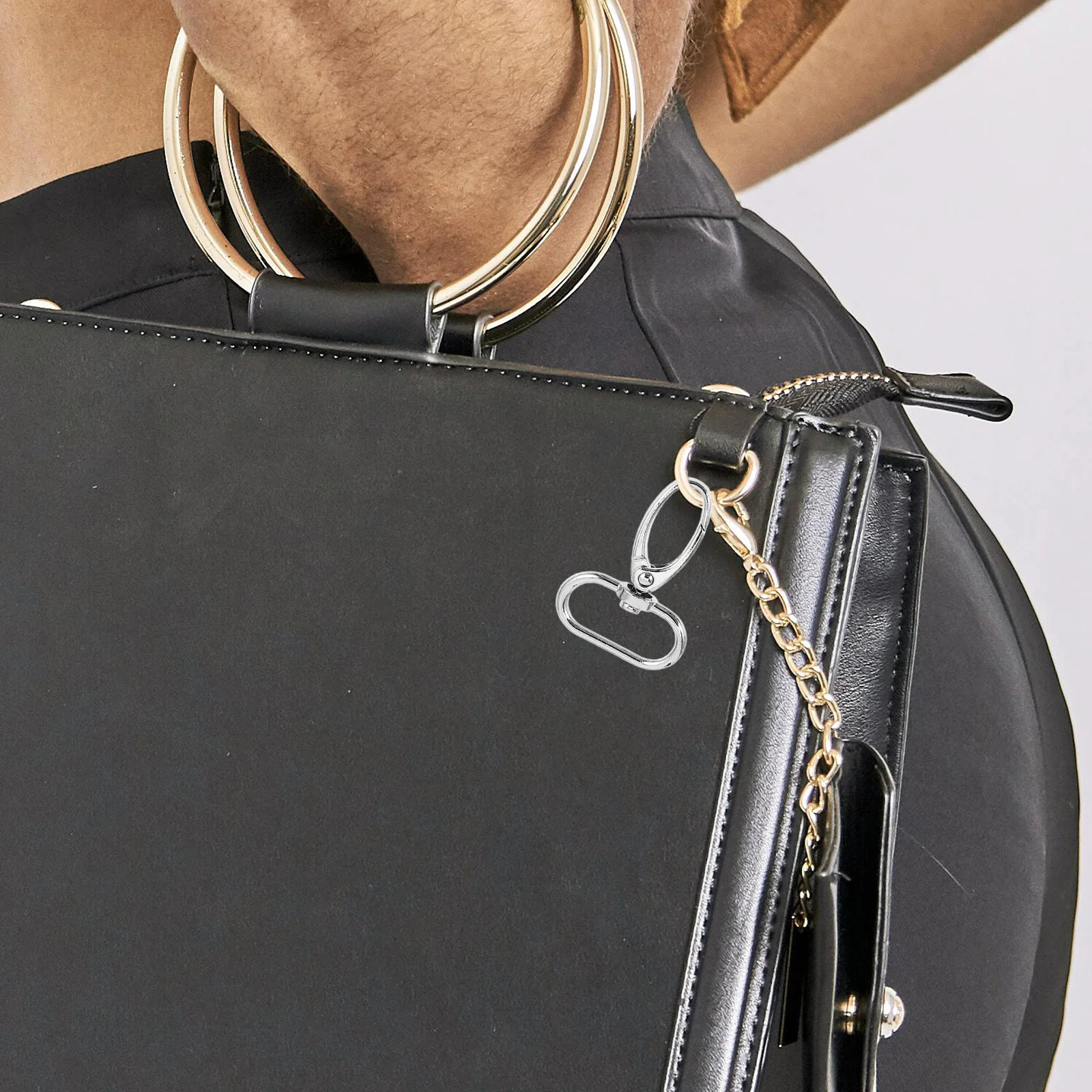 

10pcs 1 Inch Metal Buckles Kit Adjustable Slide For Bag Pet Collar Luggage D-Ring Swivel Hook Fasteners Portable Iron Hardware