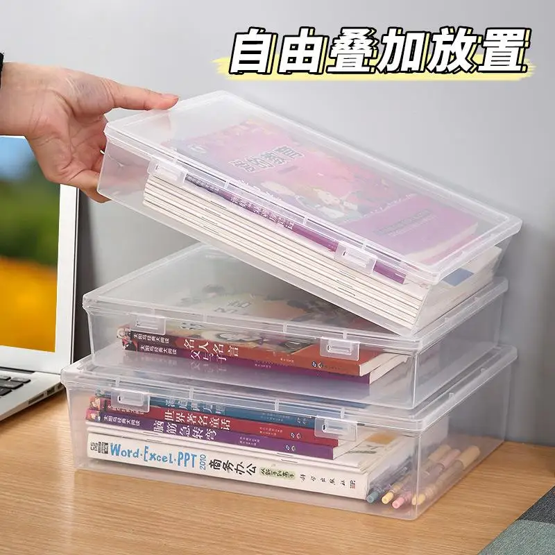 Dust-proof Document Storage Container Transparent Plastic Box For Data Certificate Stationery Jewelry Portable A4 File Organizer