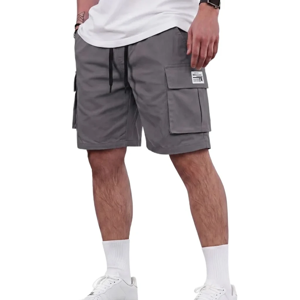 Mens Summer Casual Shorts Plus Size Knee Length Bottoms MultiPocket Tactical Shorts Ideal for Running Jogging Daily Work Ear - Image 3