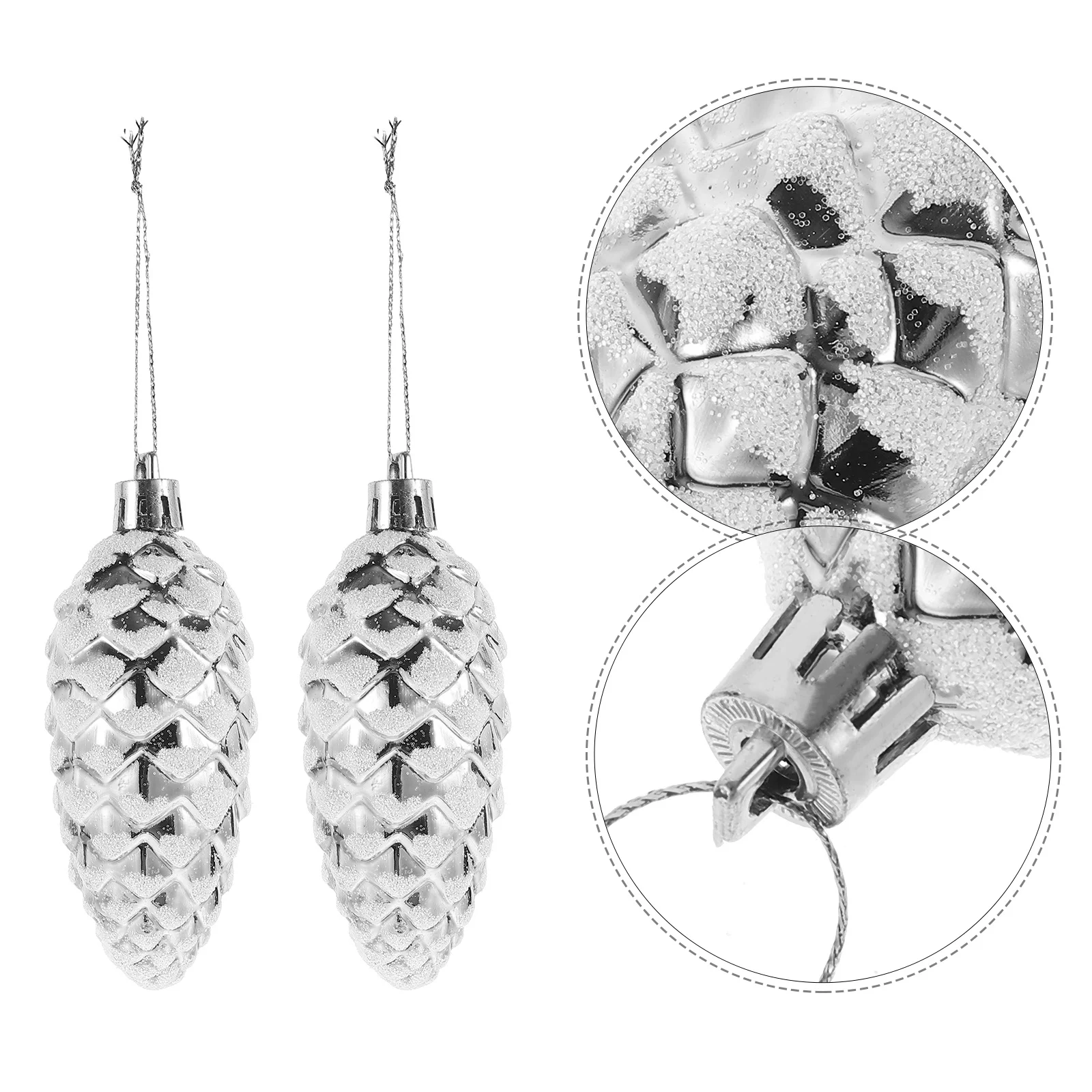 

10Pcs Pine Cones Christmas Pendants Xmas Tree Hanging Ornaments Christmas Party Home Office Decoration Pine Cones for Crafts