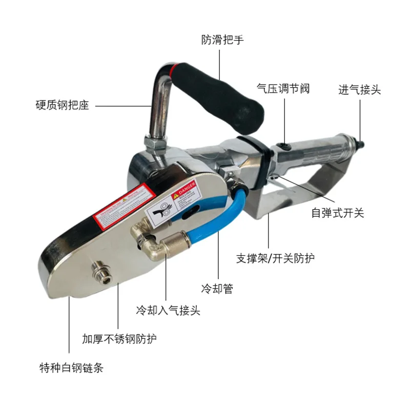 MS2102 Handheld Pneumatic Color Printing Corrugated Box Waste Discharge Machine, Kraft Paper Edging Machine