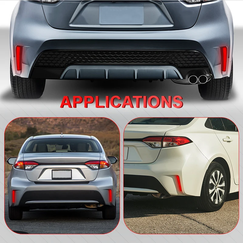 المصد الخلفي LED عاكس أضواء الفرامل الخلفية القيادة أضواء الضباب الديناميكي بدوره إشارة وقف مصباح لتويوتا كورولا سيدان 2020 2021