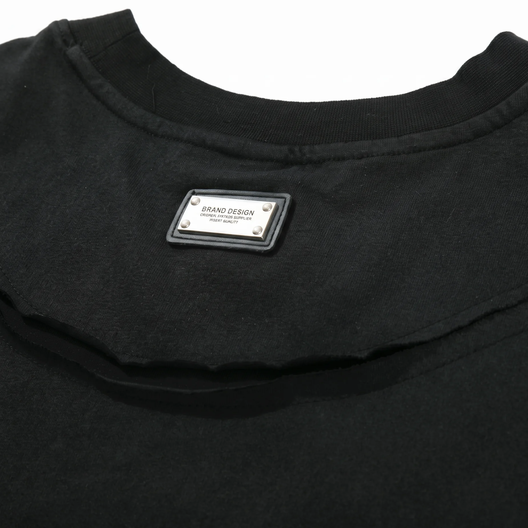 HANSON Unisex Oversized T Shirt Vintage Washed Letter Embroidery Streetwear Cotton Short Sleeve Tops