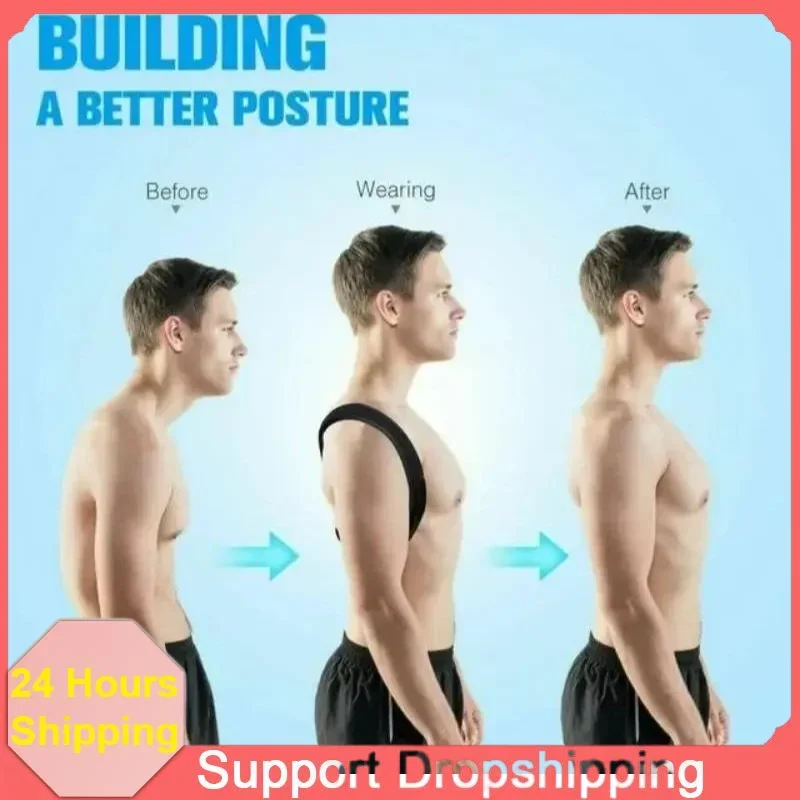 

1Pc Back Posture Correction Belt Hunchback Corrector Adult Men and Women Sitting Posture Correction Belt Shoulder Straight Back