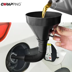 Car Engine Refueling Funnels with Filter Oil Gasoline Filling Strainer Extension Pipe Hose Funnel Tool Universal Car Accessories