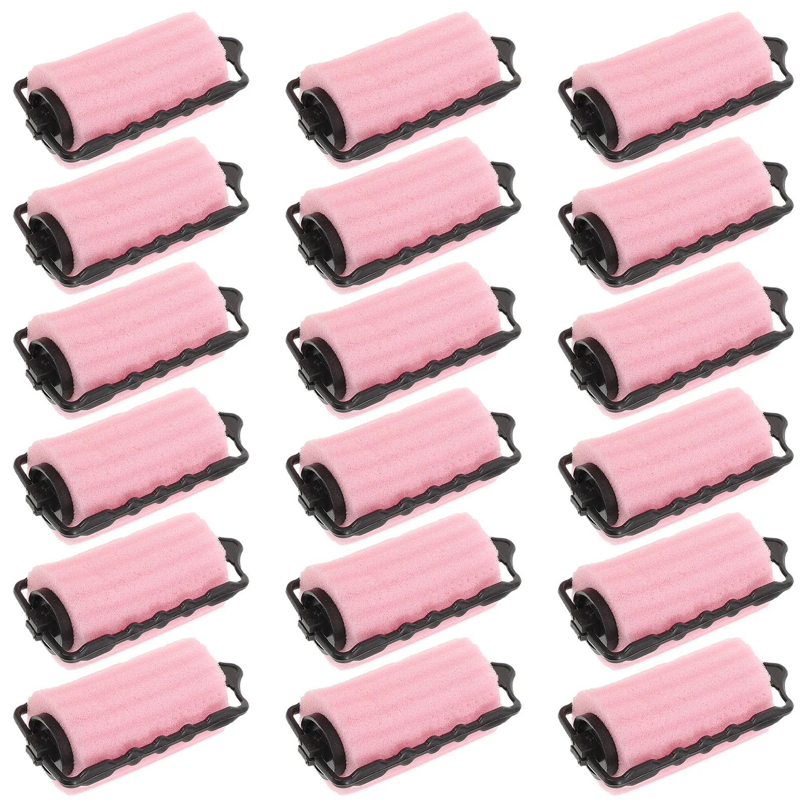 

18Pcs Sponge Hair Rollers Pink No Heat Styling Curlers Curlers Front Curtain Bangs Travel Hair Curler Set