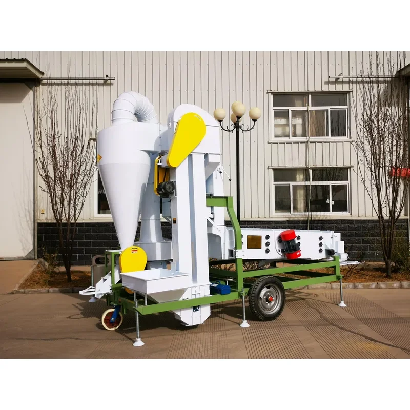 High Protection Mobile Maize Seed Cleaner Popular Vibration Screen for Sunflower Vegetable Pepper Seeds 3-5 Tons/hour Gravity