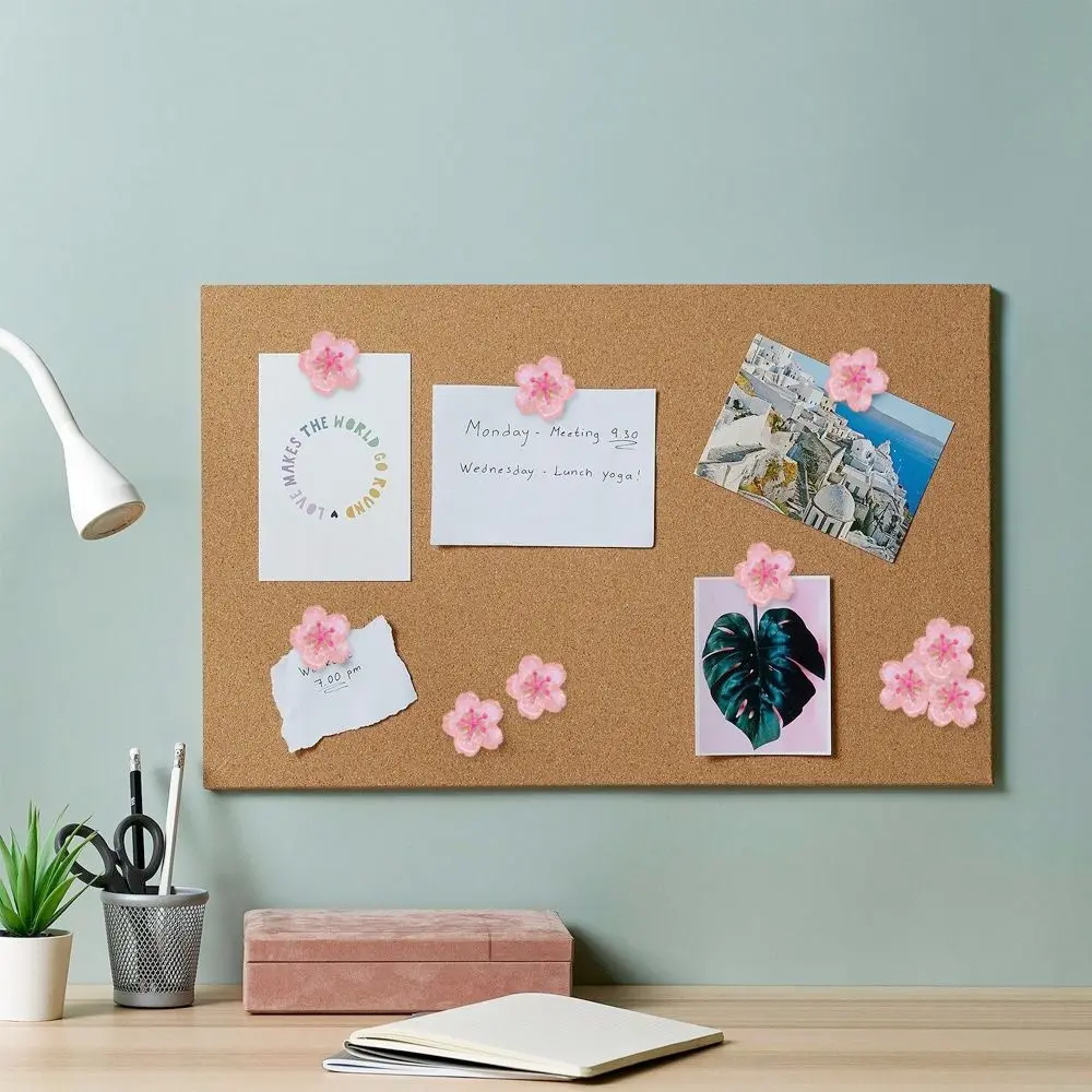 10/20/30 Pz Creativo Sakura Puntine 3D FAI DA TE Fiore Rosa Puntine con Scatola Riutilizzabili Borchie Decorative Indicatori Murali