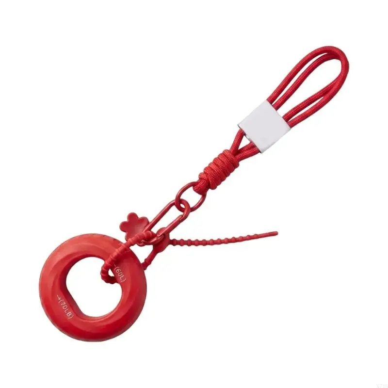  Daily Carry Finger Grip Ring for Quick Hand Exercise, Silicone Keychain Ring with Lanyard for Bag, Commute, and Travel