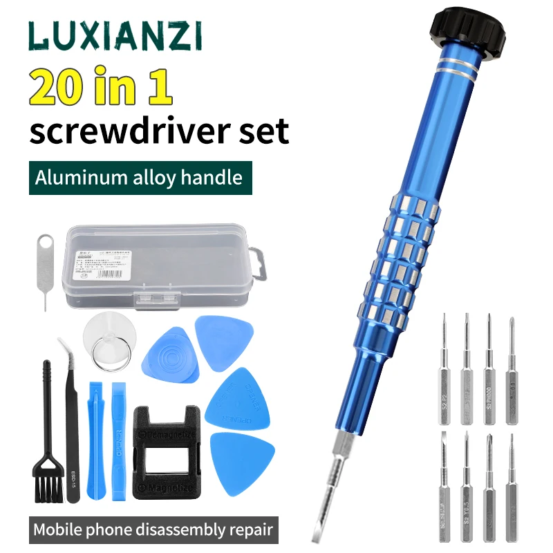 

LUXIANZI S2 Aluminum alloy Screw Driver Set Multifunction Mobile Phone Repair Disassembly Opening Tool Precision Screwdriver Kit