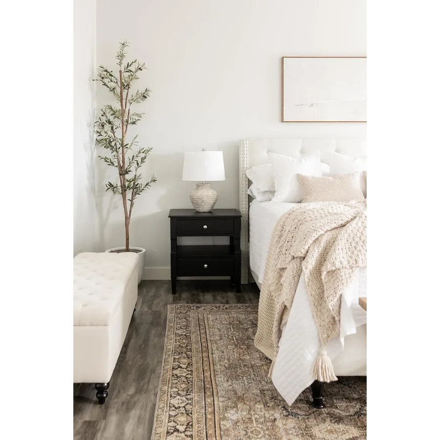 라이팅 컬렉션 레저 러스틱 팜하우스 라이트 그레이 세라믹 23인치 침실 거실 홈 오피스 책상 협탁 테이블