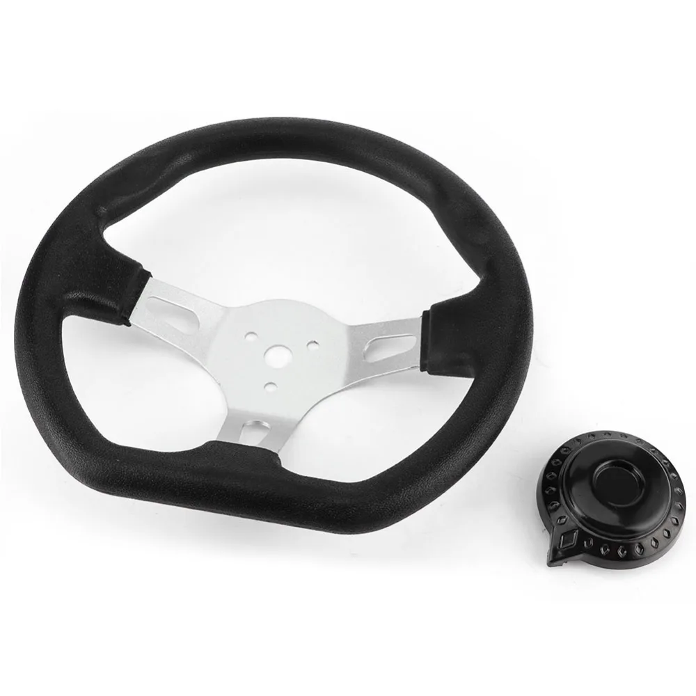 270mm/10.63in Diameter Go Kart Steering Wheel Quick Release Hub Buggy Racing Steering Wheel Off-Road Kart Steering Wheel