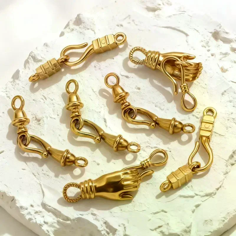 5Pcs Stainless Steel S Shape Clasp DIY Jewelry Making Connector Buckle For Bracelet Necklace Handmade Craft Accessories
