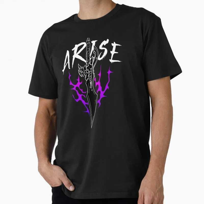 

Arise Sung Jin-Woo Manga Solo Leveling Anime t shirt for men Large size Tops 100% cotton man clothes birthday gift Tee