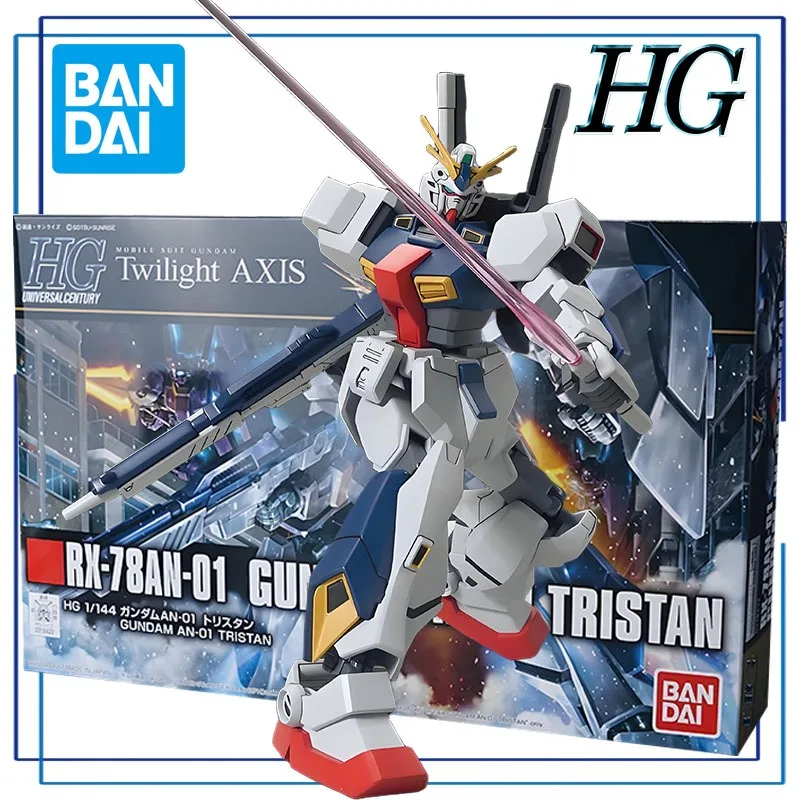

BANDAI Original HGUC Science RX-78AN-01Tristan Gundam Anime Action Figure Assembly Desktop Ornament Model Toys Collectible Model