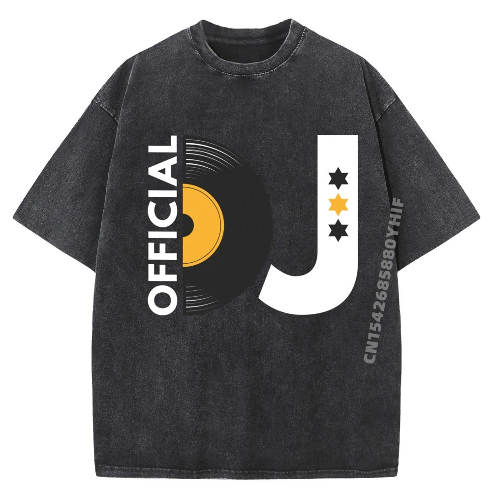 

Official Dj Music Lover Graphic T Shirts Summer Men Clothes Printed T-shirts Loose Washed Shirt For Men