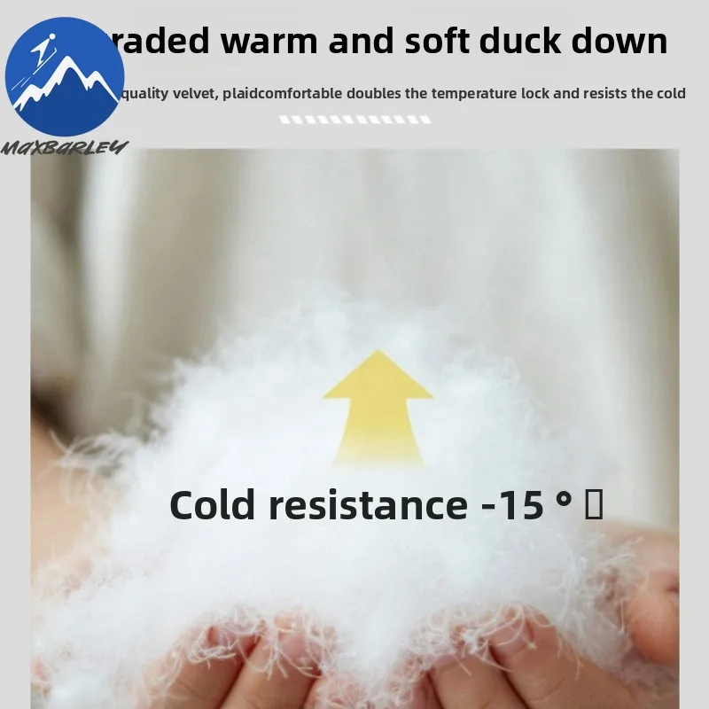 Maxbarley جديد سترة شتوية الرجال في الهواء الطلق التزلج يندبروف الأبيض بطة أسفل معطف دافئ ماركة عادية مقاوم للماء مقنعين سترة البخاخ