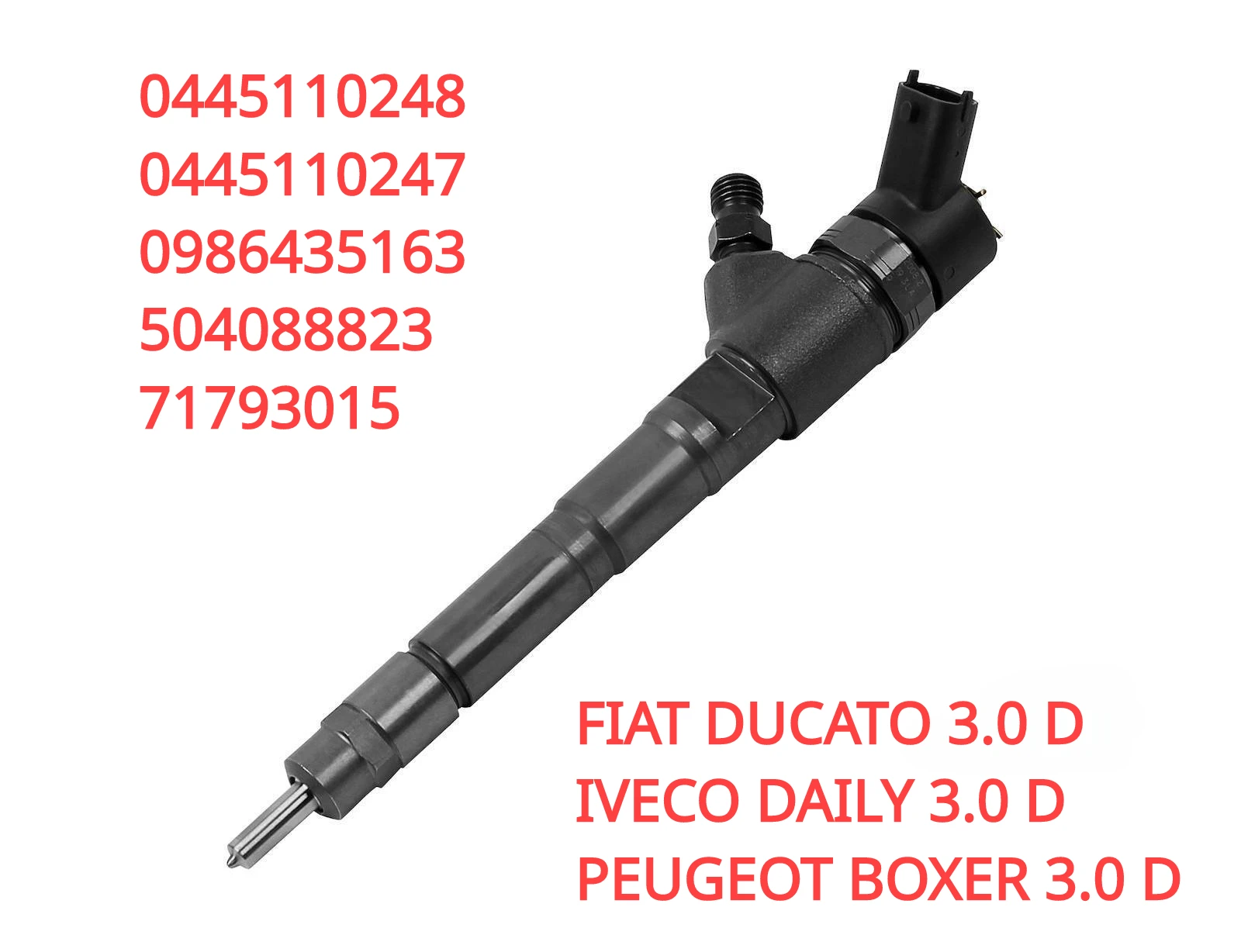 0445110248 0445110247 504088823 71793015 New Diesel Fuel Injector for FIAT DUCATO IVECO DAILY PEUGEOT BOXER 3.0 D