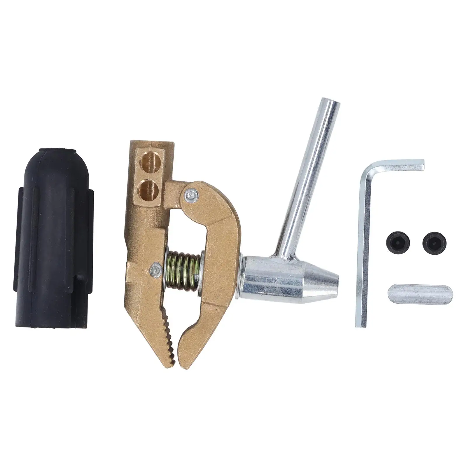 

800A Brass Welding Ground Clamp with Rubber Sleeve - Durable 32mm Earth Connection Tool