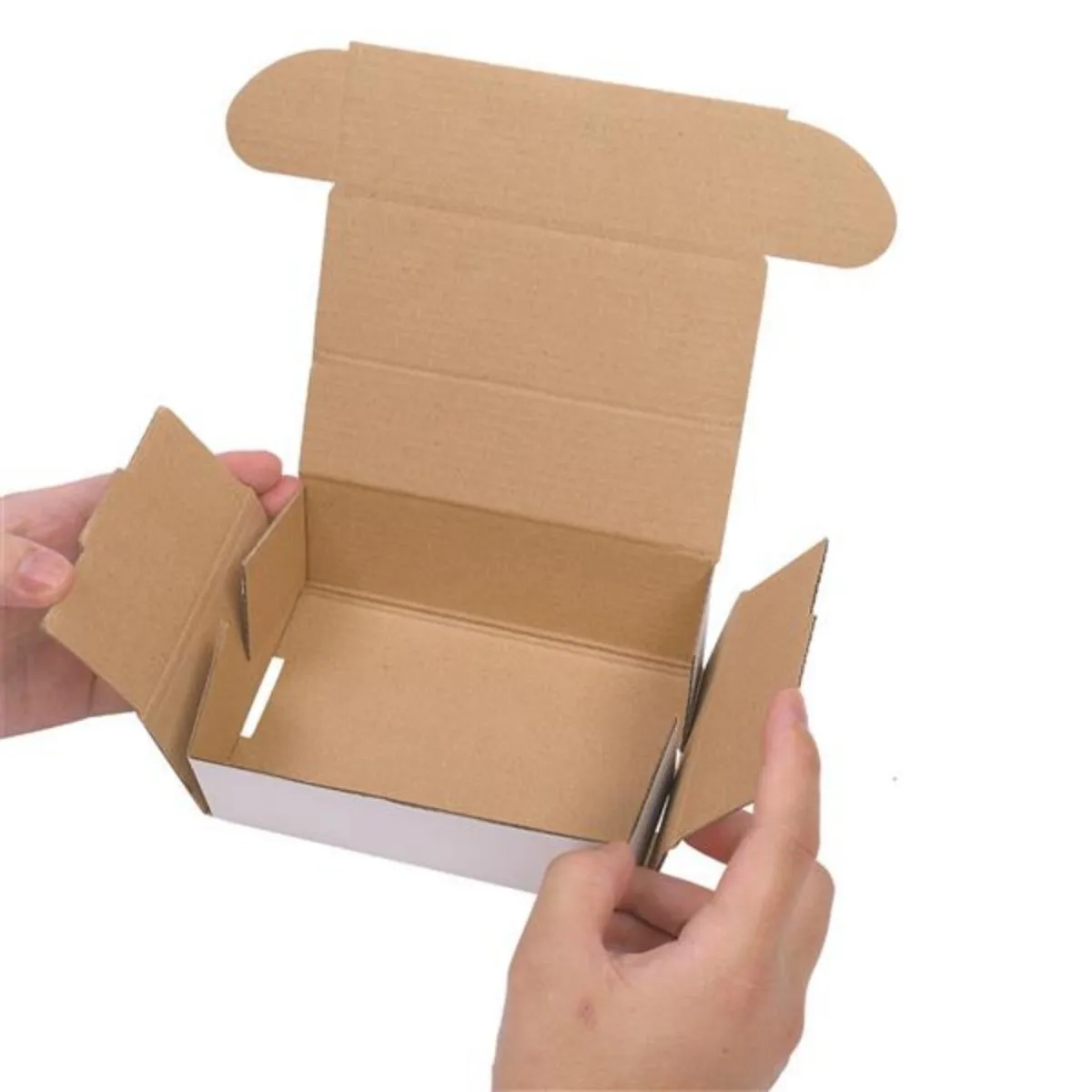 

50pcs Corrugated Paper Gift Boxes 6x4x2 Inch Sturdy Cardboard Packaging White Small Shipping Boxes for Crafting Gift Mailing