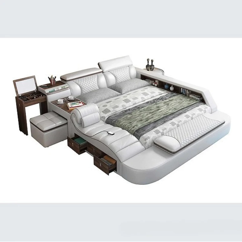 

Tatami bed, adult master bedroom massage family wedding bed