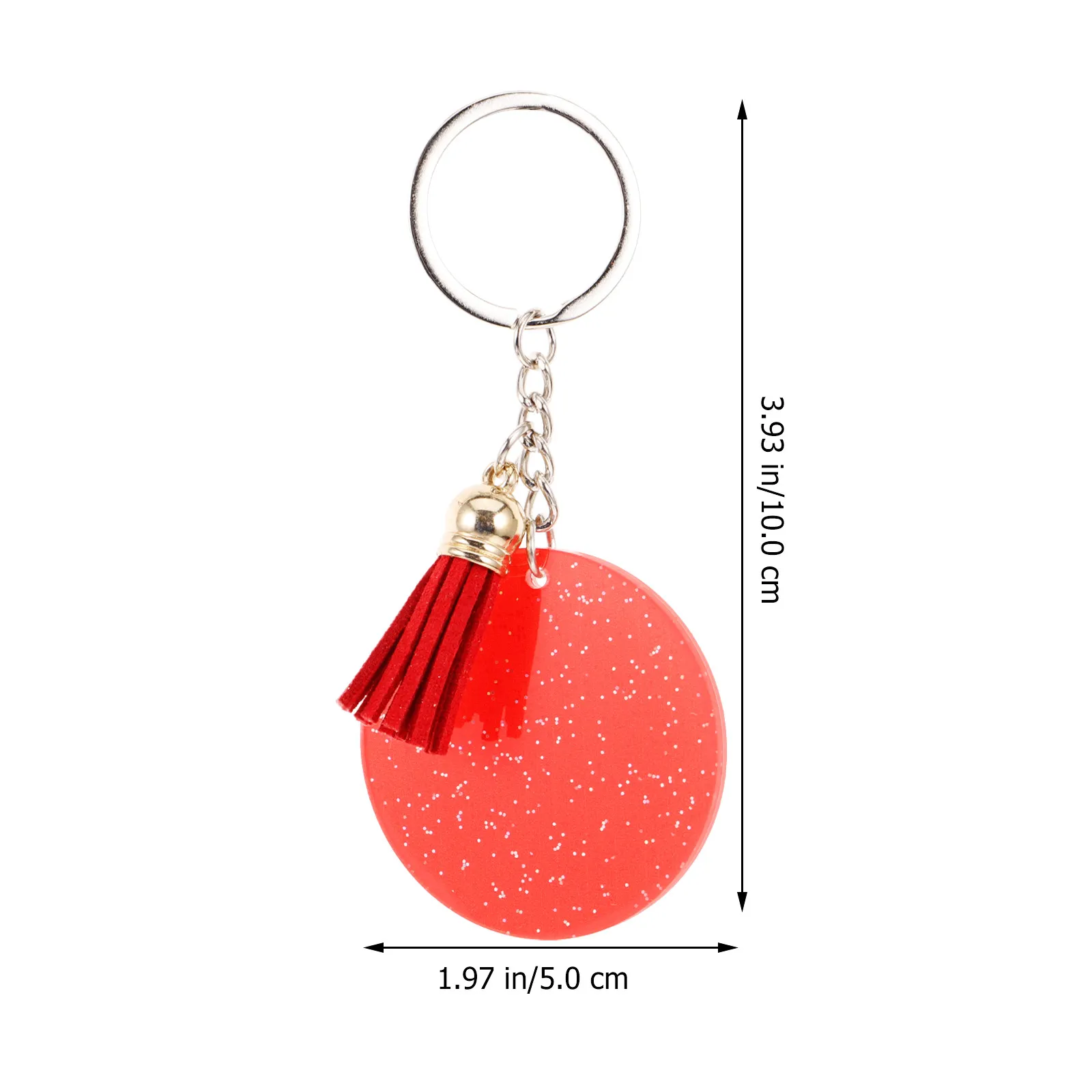 10Pcs Acrylic Keychains DIY Kit Multi-Function Blanks for Sublimation Photo Printing Decorative Key Ring Accessories