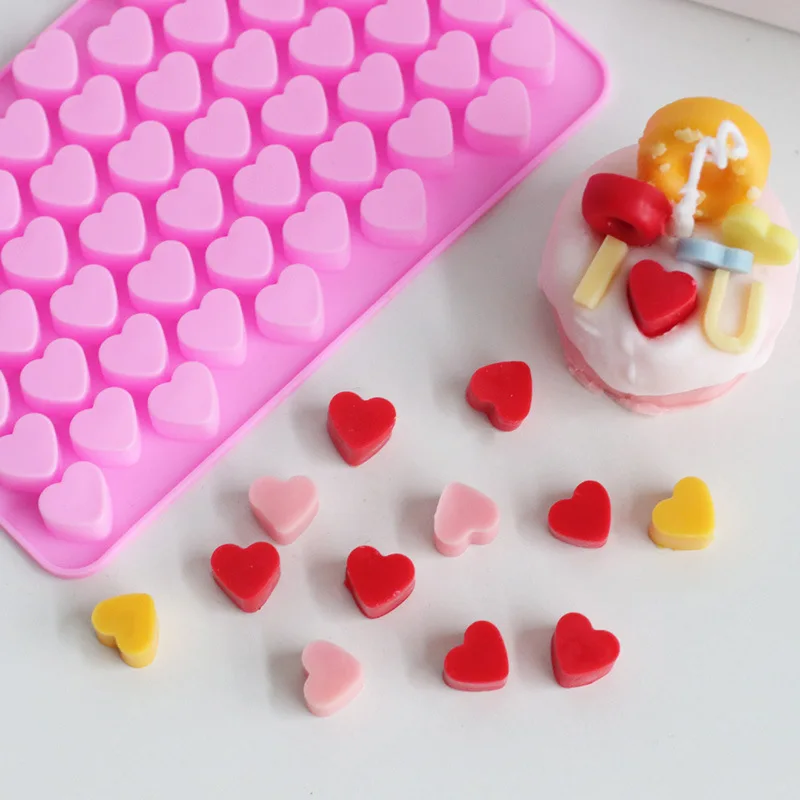 55 Love Silicone Candle Mold DIY Aromatic Mini Heart Candle Making Handmade Soap Resin Chocolate Mold Gifts Cake Candle Decor