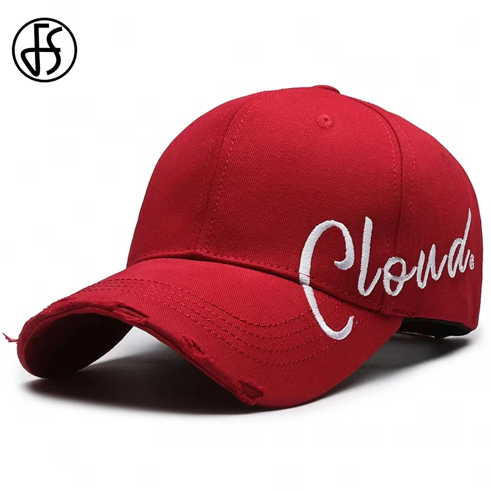 

FS Brown Red Letter Baseball Cap For Men Women Brand Designer Hats Street Couple Hat Hip Hop Snapback Caps Bone Masculino 2025