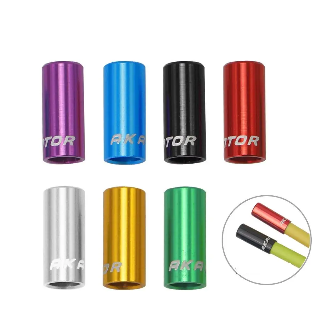 

5PCS 4mm / 5mm Bicycle Shift Brake Cable Cap Anodizing Technology Lightweight Cable End Tips Fine Polish Not Deformed