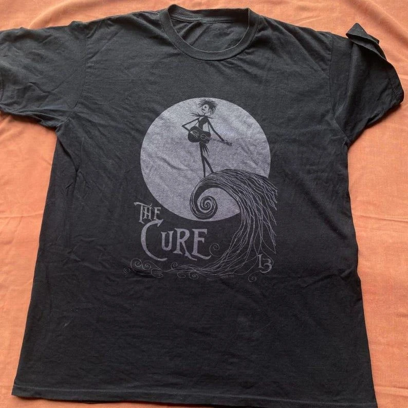 

Женская летняя футболка больших размеров в винтажном стиле с принтом The Cure Rock Band, хлопковая, дышащая, стильная, универсальная, в уличном стиле, оверсайз