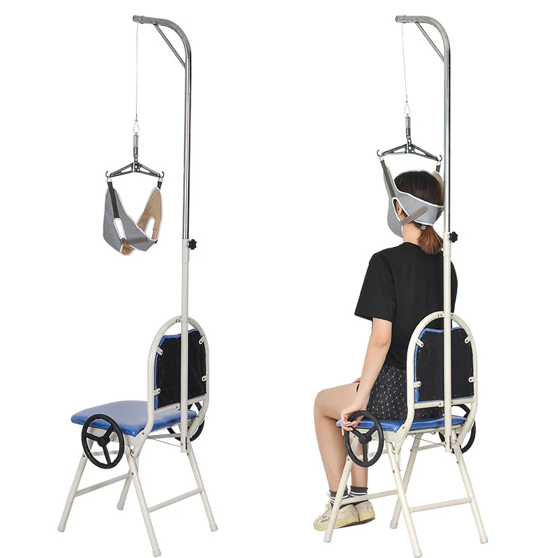Multifunctional Portable Elderly Health Care Center Cervical Lumbar Stretcher Neck Traction Chair