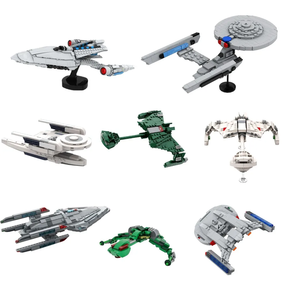 Gobricks MOC Space USS Protostars Model Building Blocks Classic Enterprises 1701-A Bricks Deep Space Nine DS9 Toy Childrens Gift