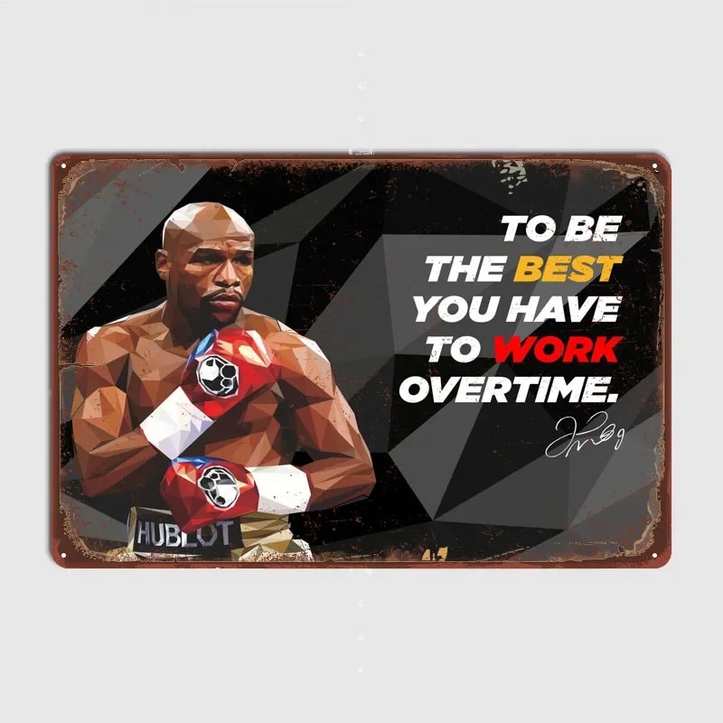 Floyd Money Mayweather Jr Wall Decor Vintage Metal Signs for Pub Club Coffee Bar Wall Decoration Home Decorations Poster Room