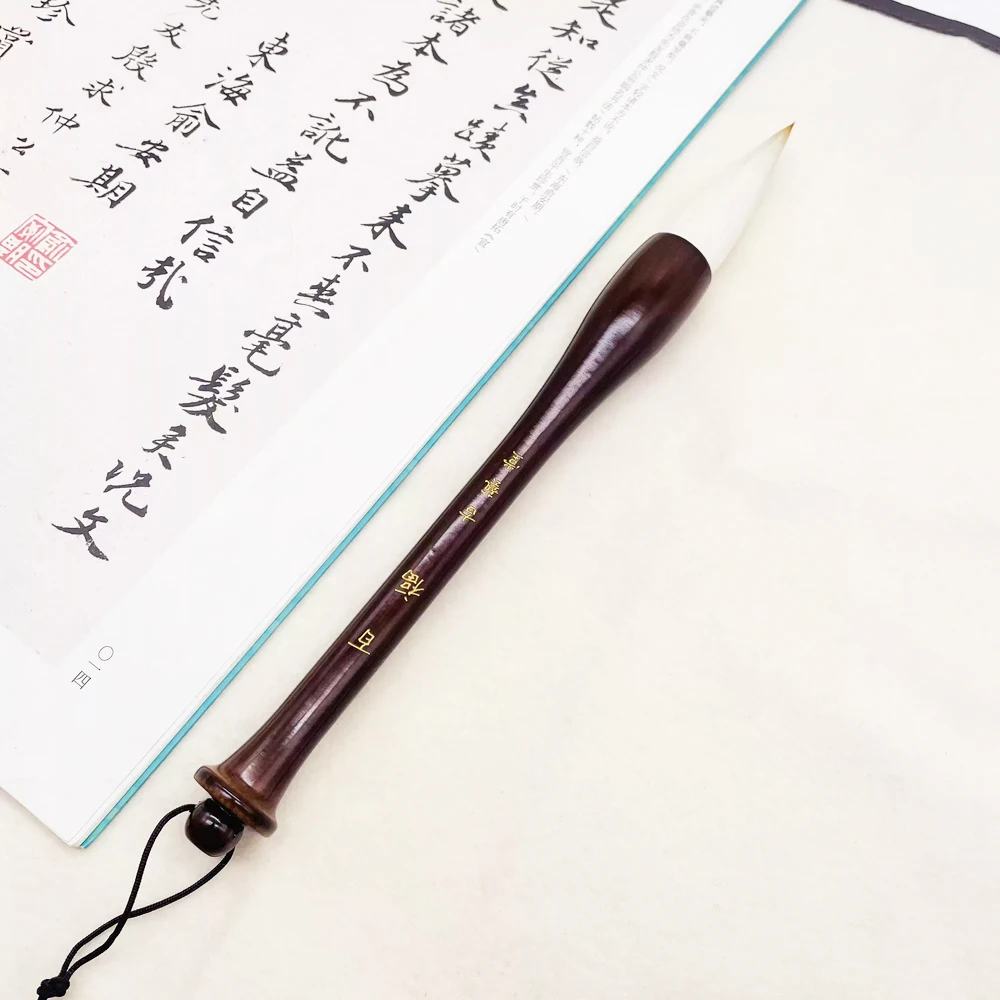 Professional Large Calligraphy Brush Wolf Goat Hair Mix for Spring Festival Couplets, Regular/Running Script, Signboard Art Supp