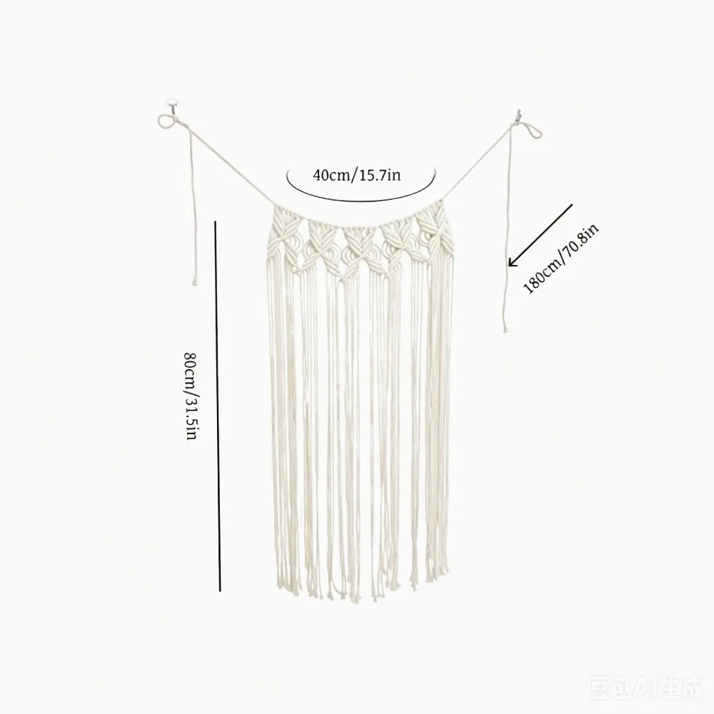 Fashion Bohemian Netted Fringe Waistband Decorative Tassel Ethnic Design Handwoven Bikini Cover Up Waist Wrap Versatile Styling