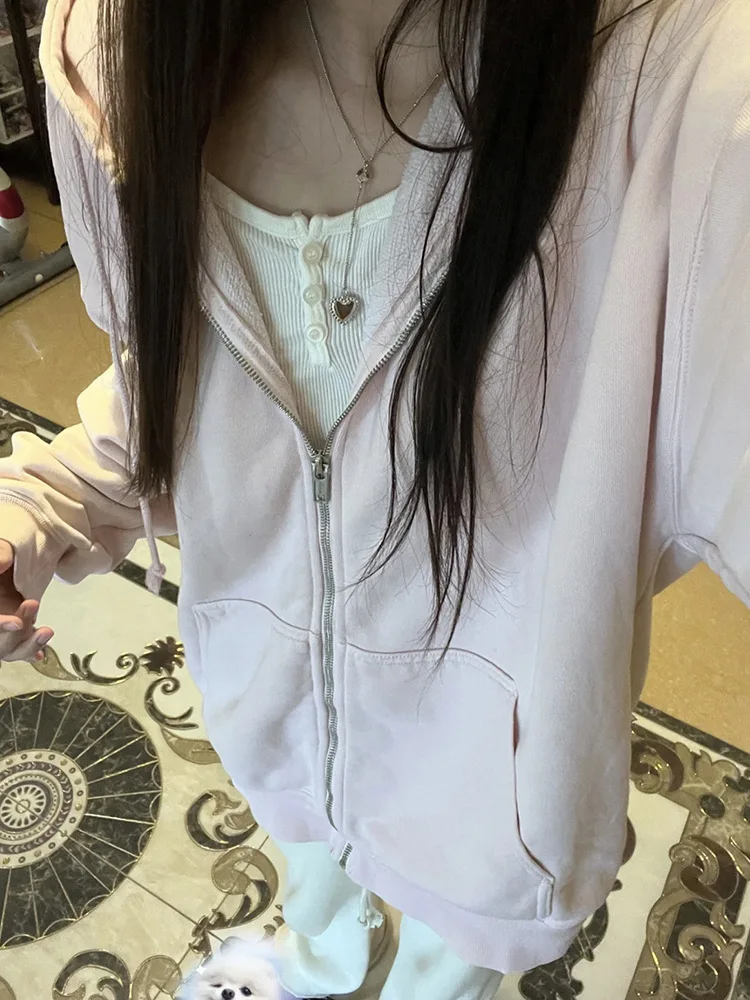 Sweater Jacket Women's Spring and Autumn 2025 New Early Autumn Hooded Cardigan Small Zipper Top