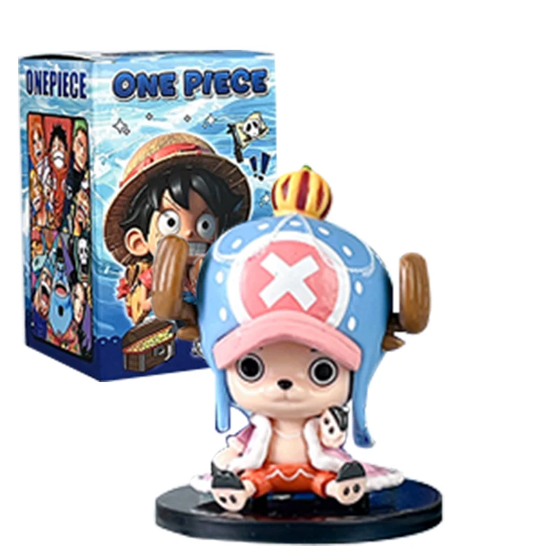 1-12 Stück Blindbox Anime One Piece Figur Luffy Roronoa Zoro 6cm Q-Version Actionfigur Niedliches Spielzeug Schreibtischdekoration Modell Geschenk