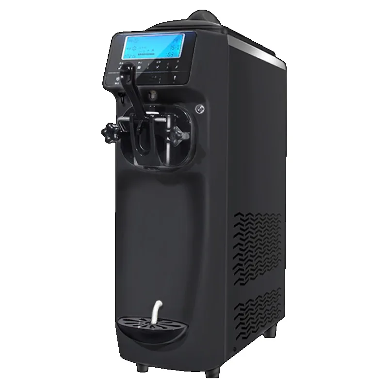 Commercial Soft Ice Cream Machine Tabletop Automatic Frozen Yogurt Maker For Small Business Street Stall Shop Use