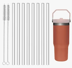 8 Pack IceFlow Reusable Replacement Straws, Compatible with Stanley IceFlow 30 oz Nonpareil Stanley Flip Straw Nonpareil Straws