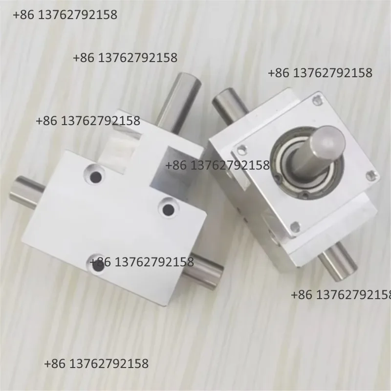 1:1 Helical Bevel Angle Gearbox 90 Degree Codirectional Double Output Shaft 12mm Shaft Differential Drive Gear