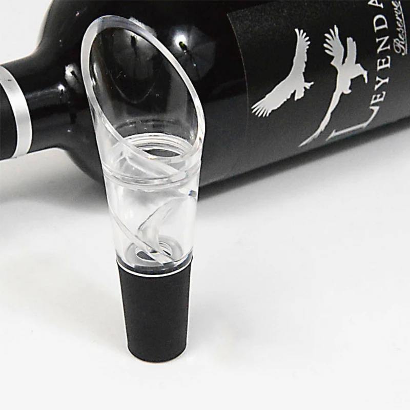 1Pc for Cross Flowing Wine Aerating Pourer Spout Decanter Aerator Quick Pouring