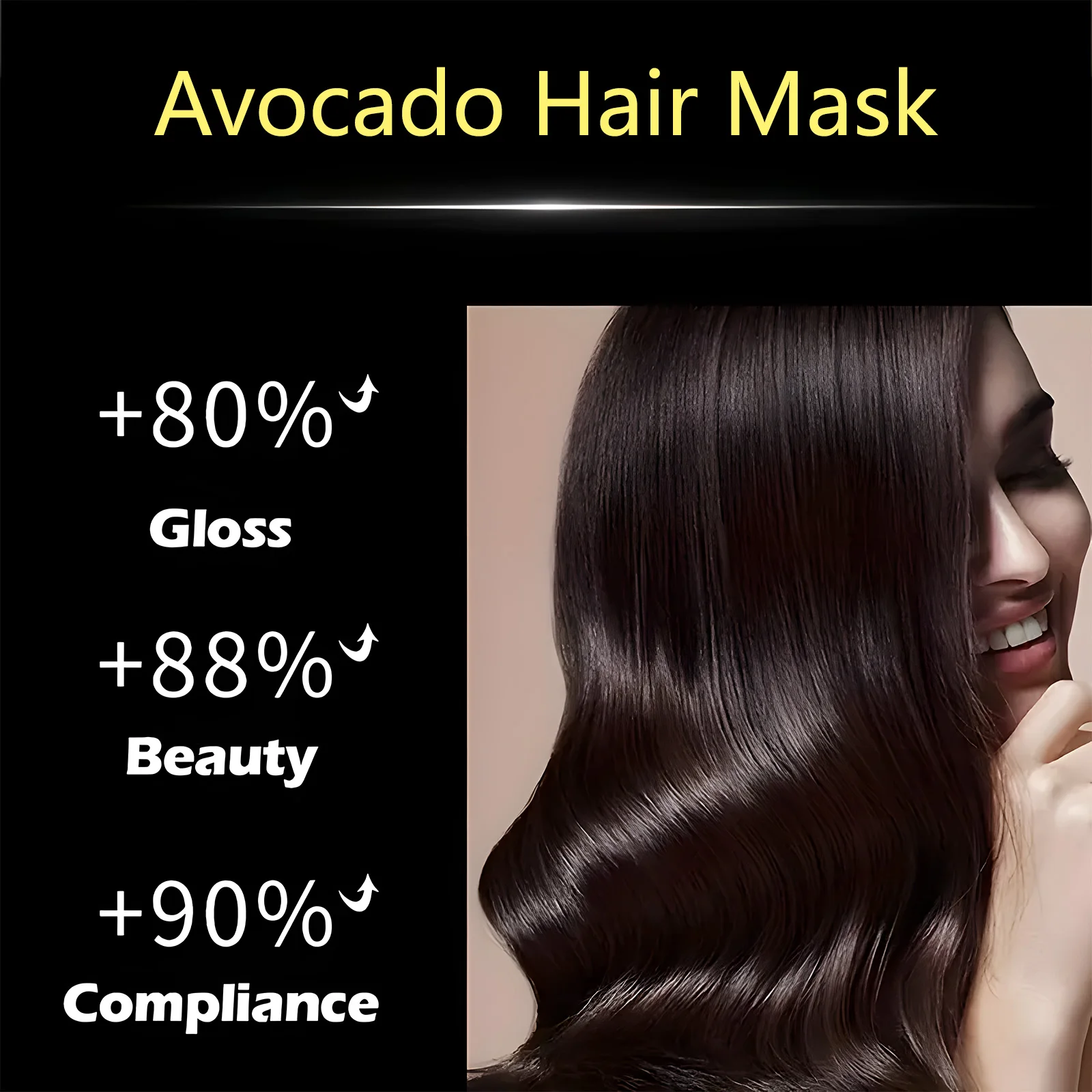 Deep Conditioning Hair Mask Guacamole Whip Hair Mask for Damaged Hair & Frizz Control with Avocado, Honey, Monoi & Argan Oil