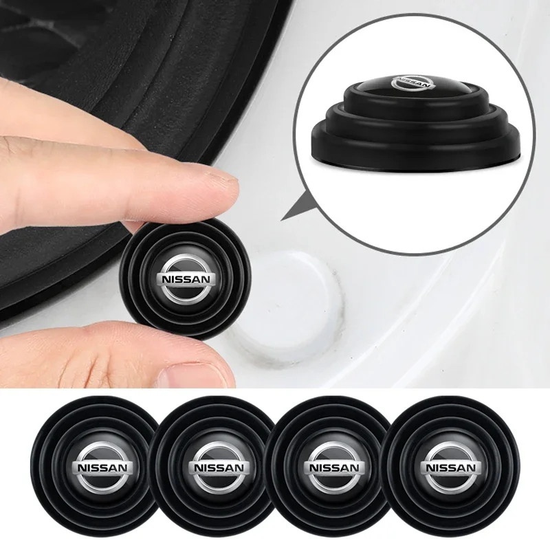 for Nissan X Trail T31 Tiida Nismo Leaf Sunny Note Qashqai Xterra Juke Versa 350-z Almera 4pcs Car Door Shock Stickers Absorber