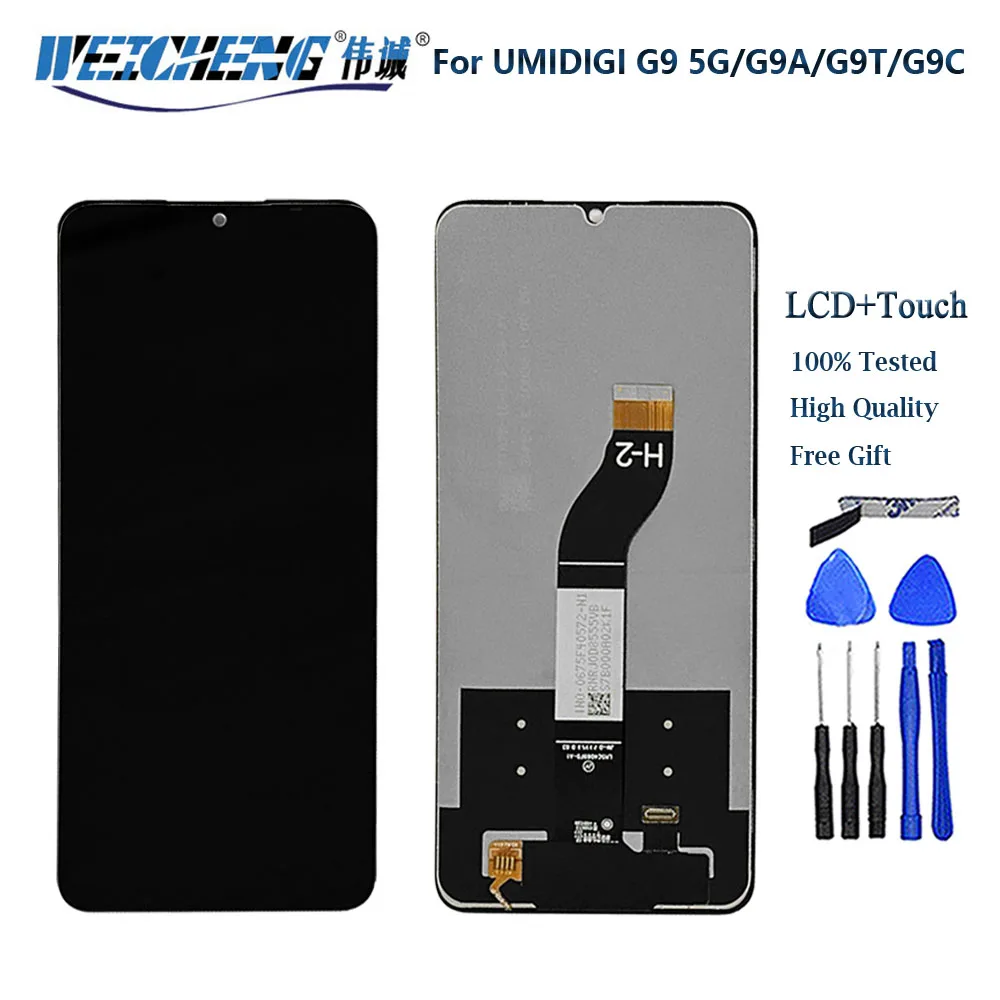 100% Tested 6.75 Inch New Original For Umidigi G9 5G LCD Display and Touch Screen DigitizerReplacement For G9A G9C G9T Phone LCD