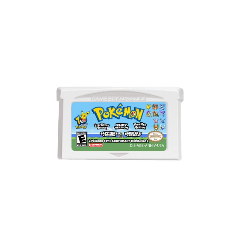 New GBA Pokemon Event 10th Anniversary Distribution ONLY Cartridge For GBA Cart - Gen III Game Card Hobbies Collection Gift Toys