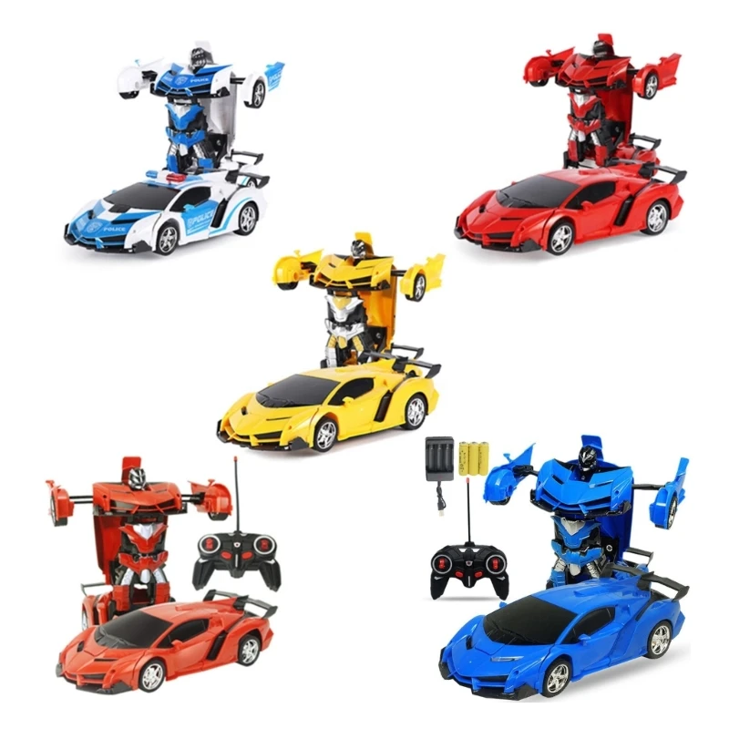 Remote Control 2 in 1 Sports Car Robot Models Deformation Car Gift