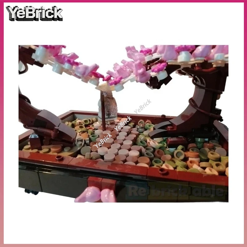 

Japanese Style Mini Bonsai Park MOC Building Blocks, Creative Garden Landscape Model For Adult Collectors Display And Decor