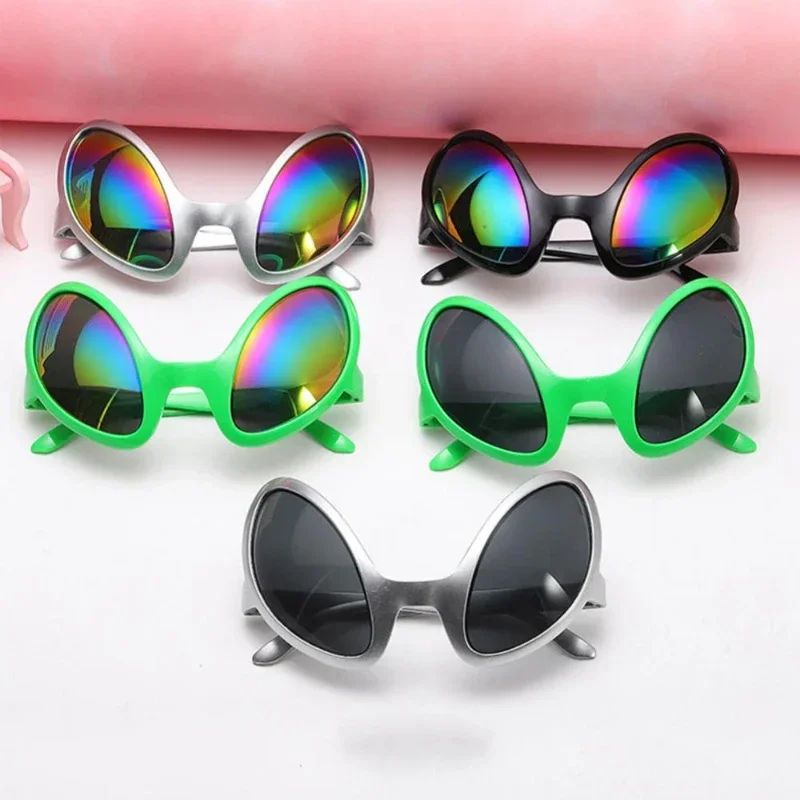 

New Alien Glasses Funny Holiday Party Sunglasses Halloween Adults Kid Party Supplies Rainbow Lenses Sun Glasses Shades