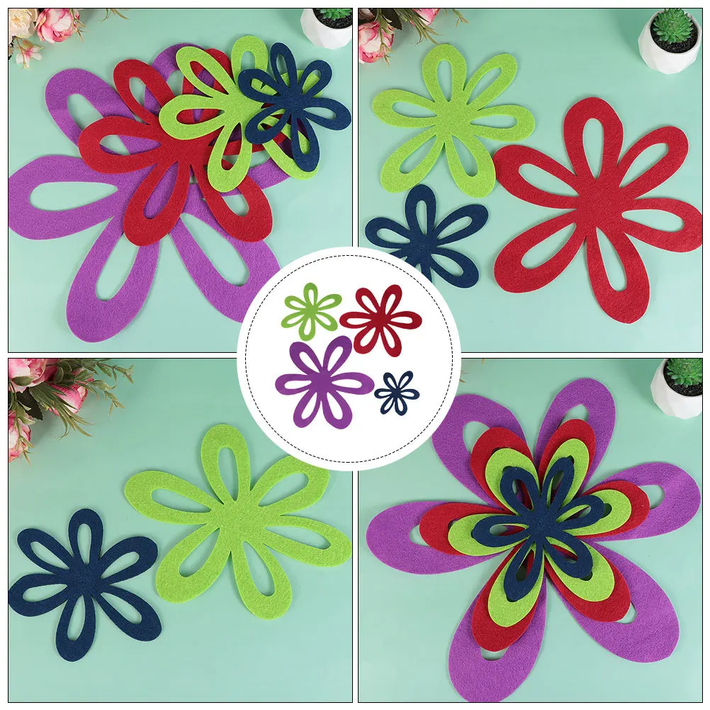 

4Pcs Elegant Flower Shape Pot Mats Hollow Design Table Protectors Anti-Scald Dining Mat Kitchen Supply Flower Shape Table Mats